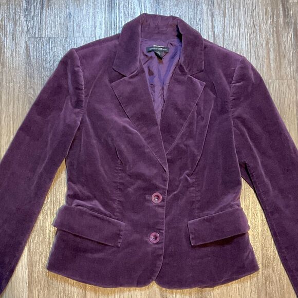 Kenneth Cole New‎ York Corduroy Blazer Suit Jacket Lined Stretch Purple Size 6 - Picture 2 of 9